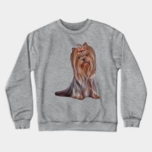 Drawing Yorkshire Terrier dog Crewneck Sweatshirt